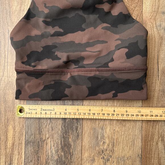 Lululemon Free To Be Serene Sports Bra Women's Size 4 Brown Camouflage 6051 - Picture 5 of 7